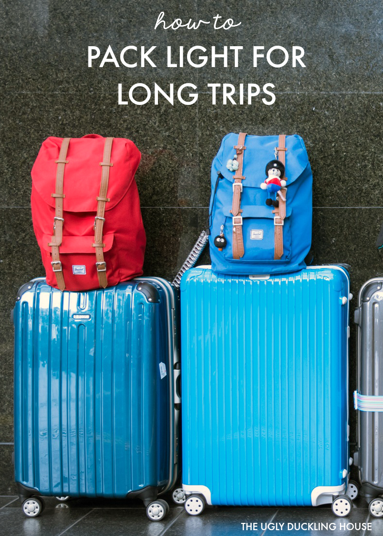 how to pack light for long trips