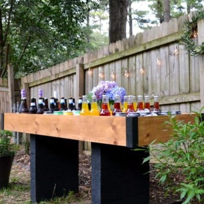 DIY outdoor drink station