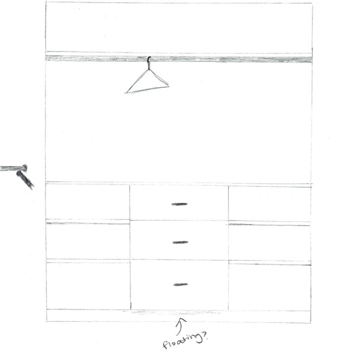 Sketching a New Primary Bedroom Closet • Ugly Duckling House