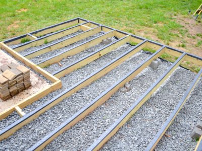 floating deck frame left side