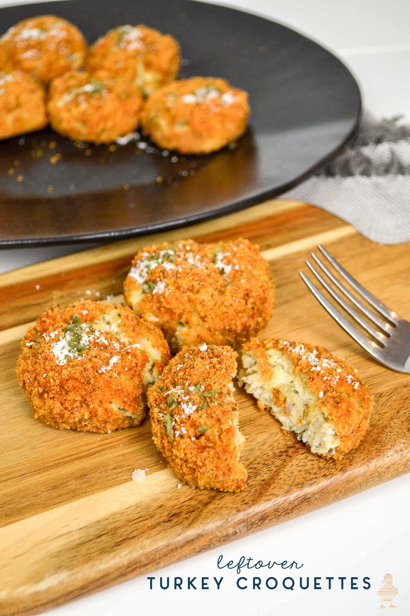 Baked Leftover Turkey or Chicken Croquettes Recipe • Ugly Duckling House