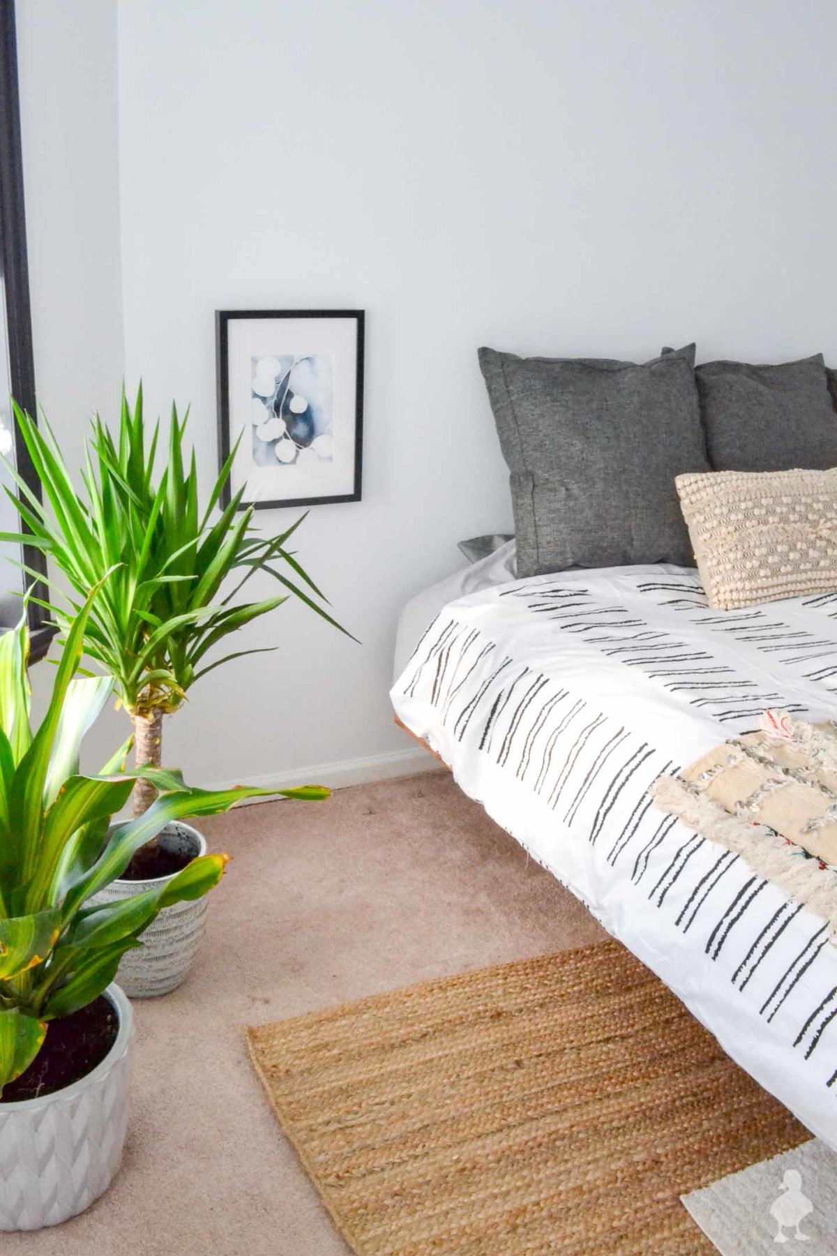 master bedroom white and bright makeover with gray and ivory accents-4
