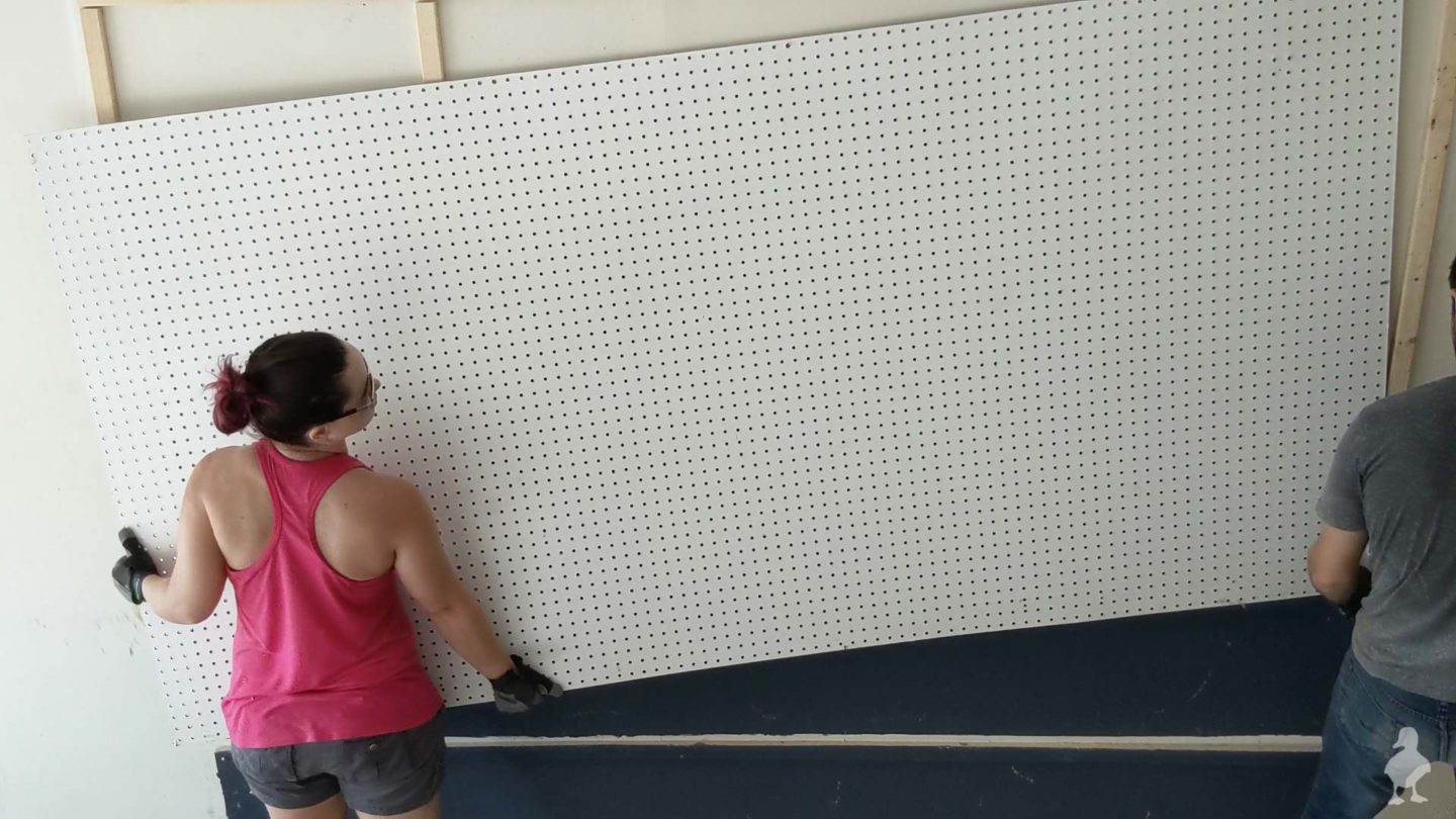 removing old pegboard wall