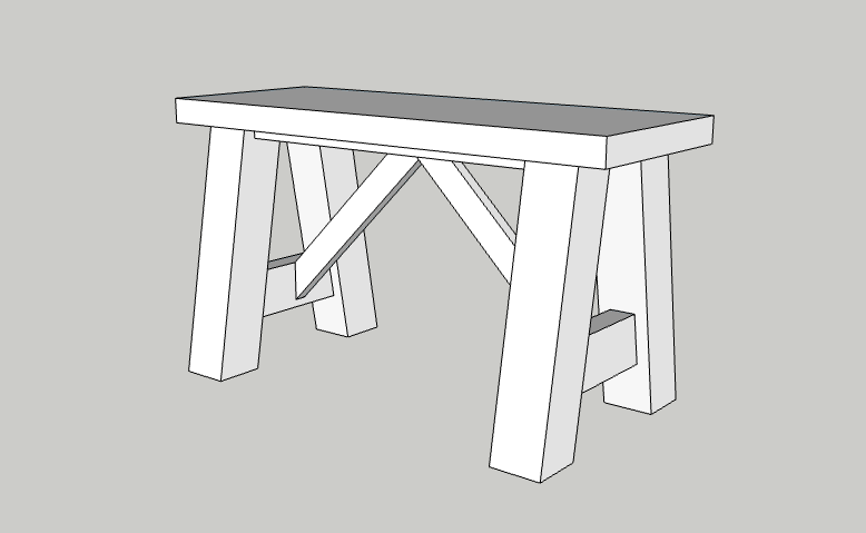 DIY Reverse Truss Bench