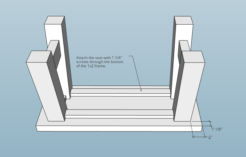 DIY Reverse Truss Bench