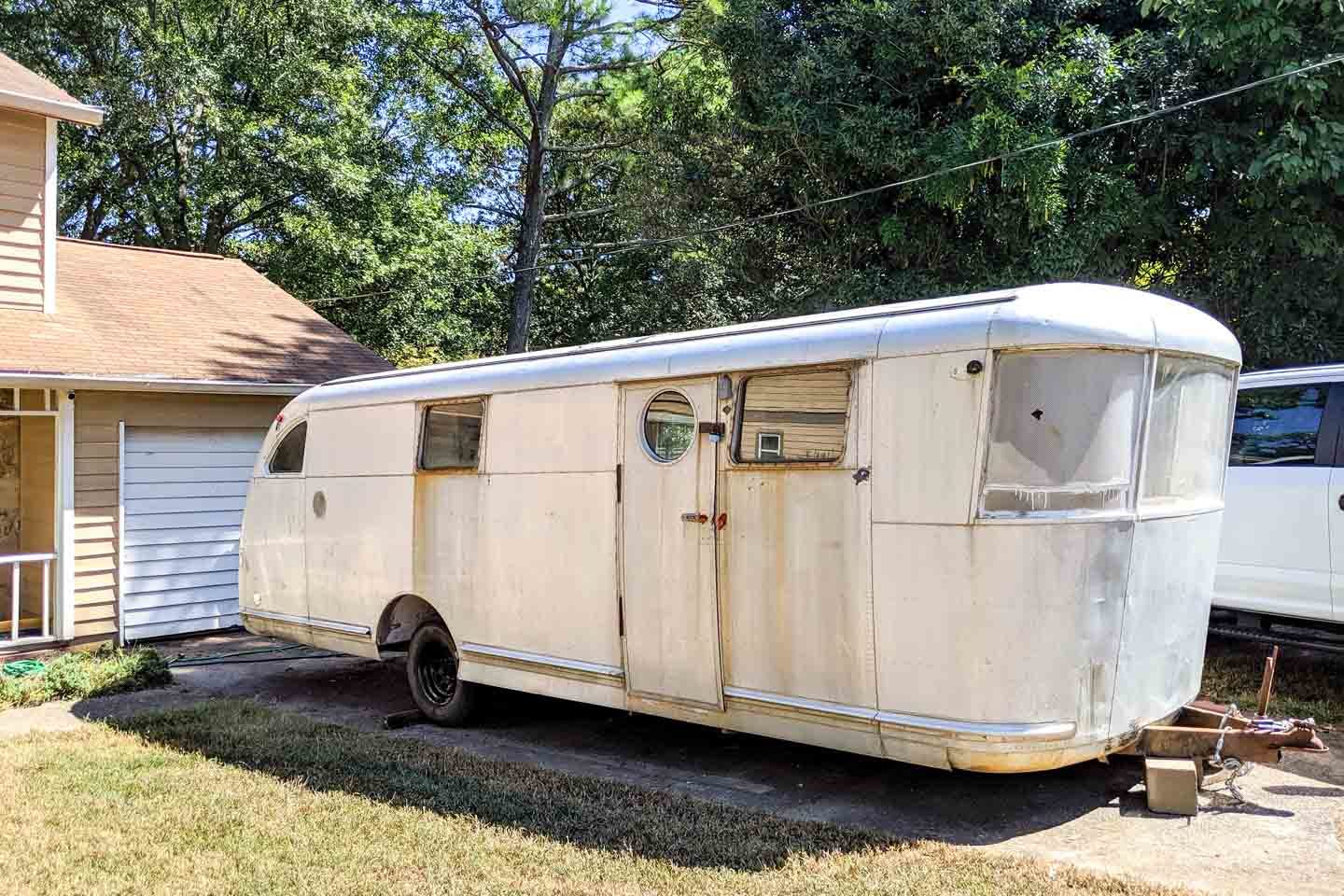 freshly washed camper