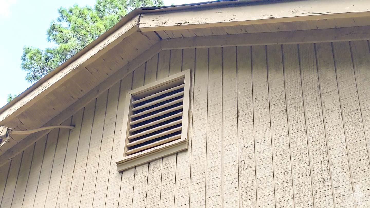 roofline where terminte inspector gave suggestions to add screenine
