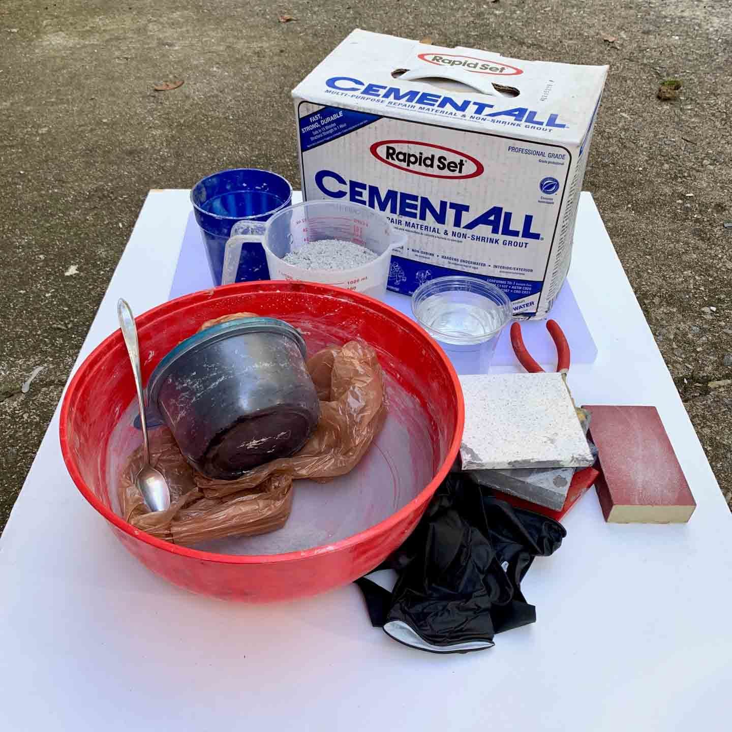 materials for Cement Candle Holder