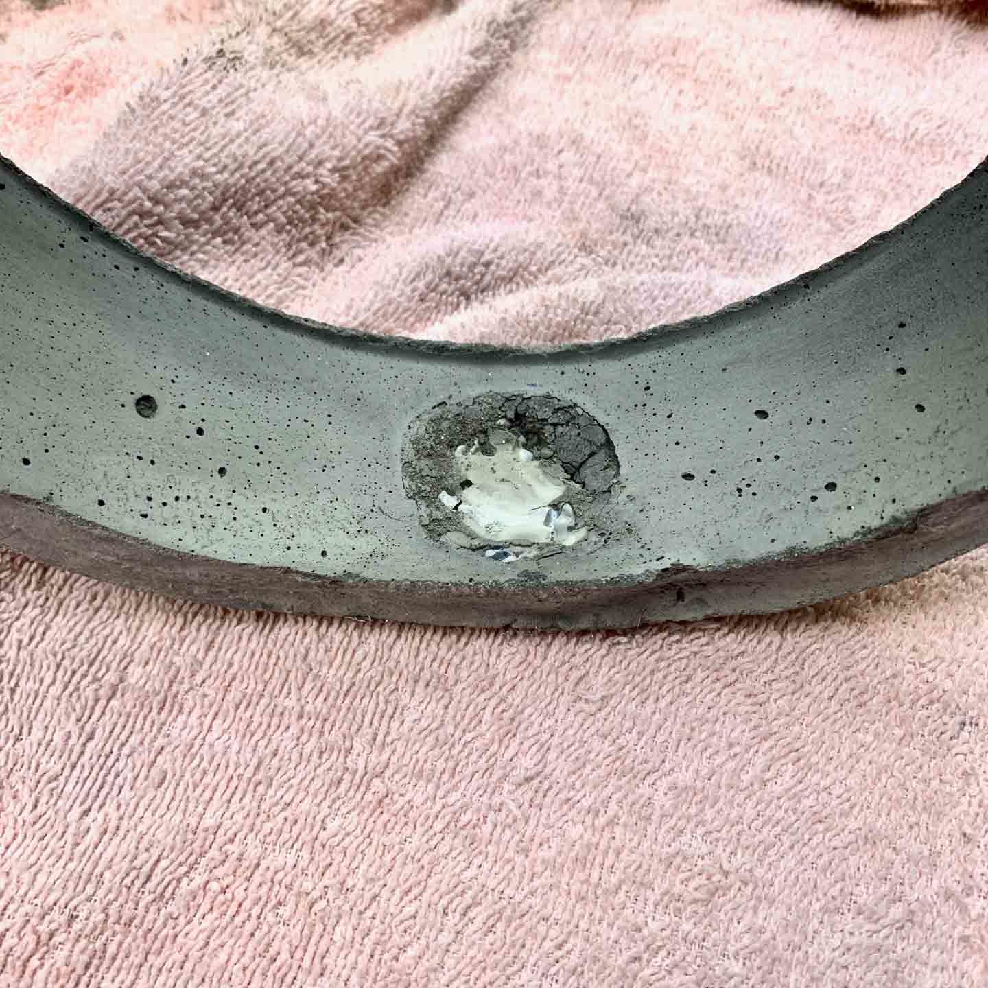 candle in cement for DIY cement candleholder