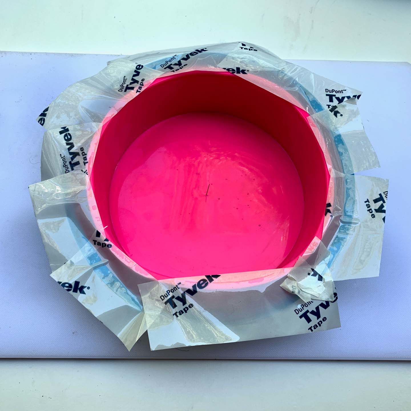 tape covering one mold