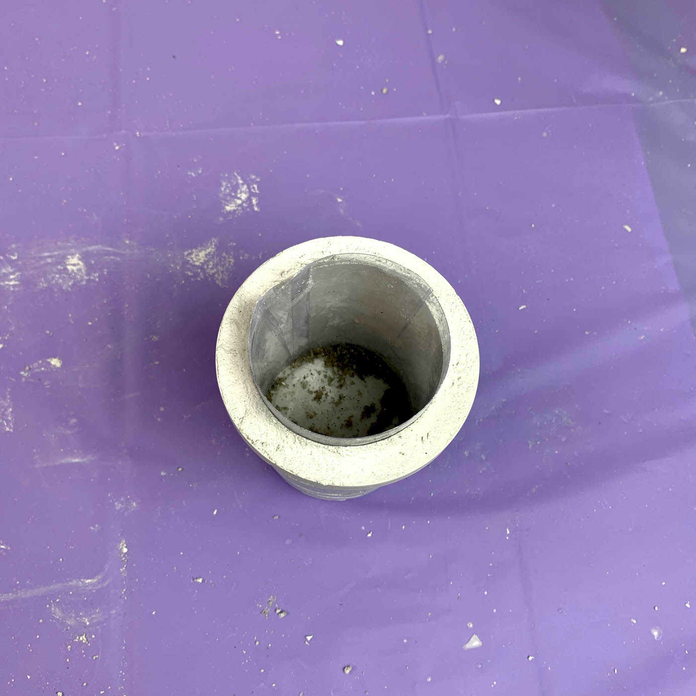slit lines in clear container