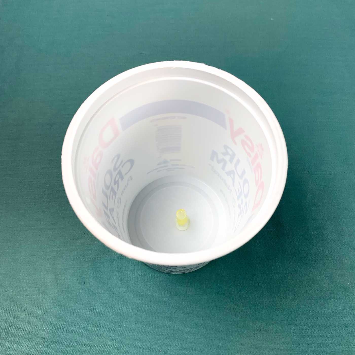 container with straw