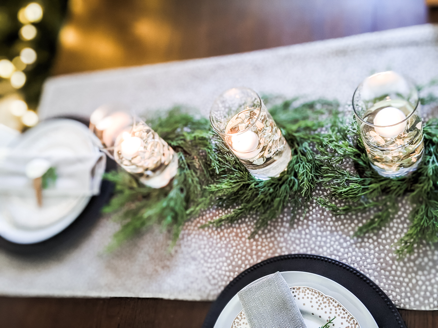 easy greenery centerpiece