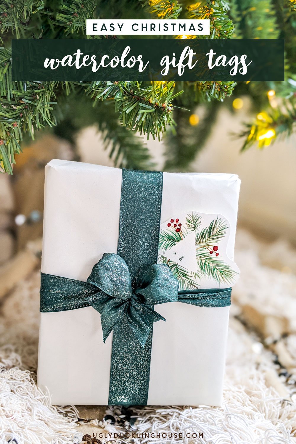 diy watercolor gift tags assortment and free printable