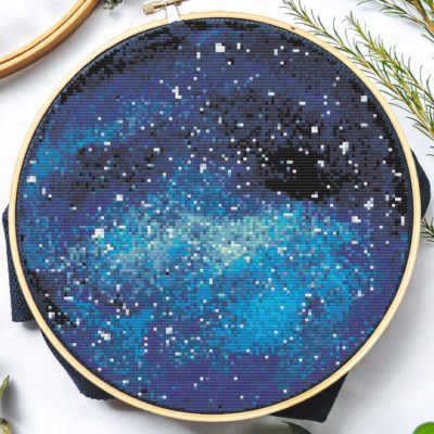 blue space cross stitch pattern