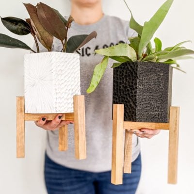 holding diy hex planters with plant stands