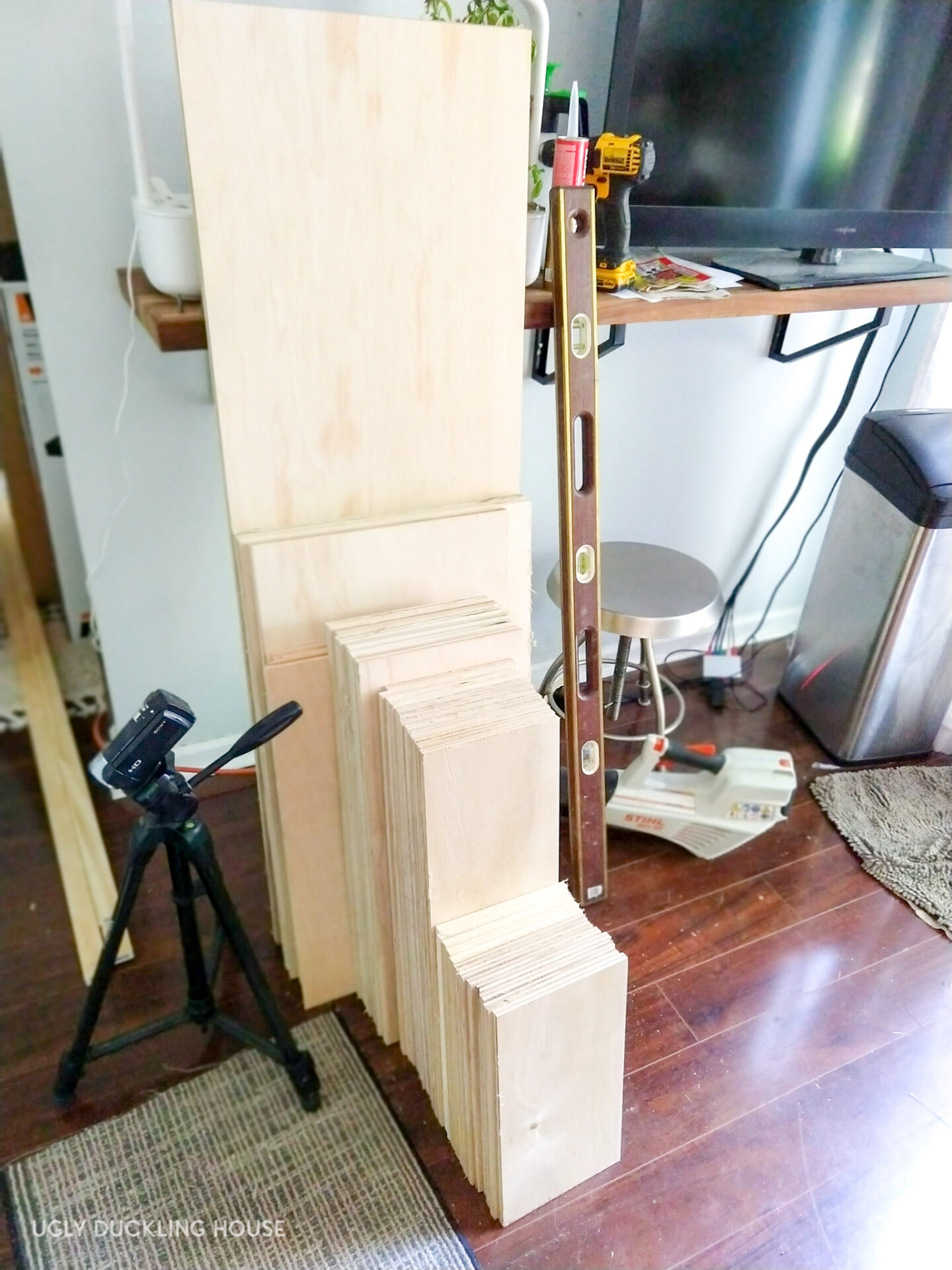 cut down all pieces for the changing table