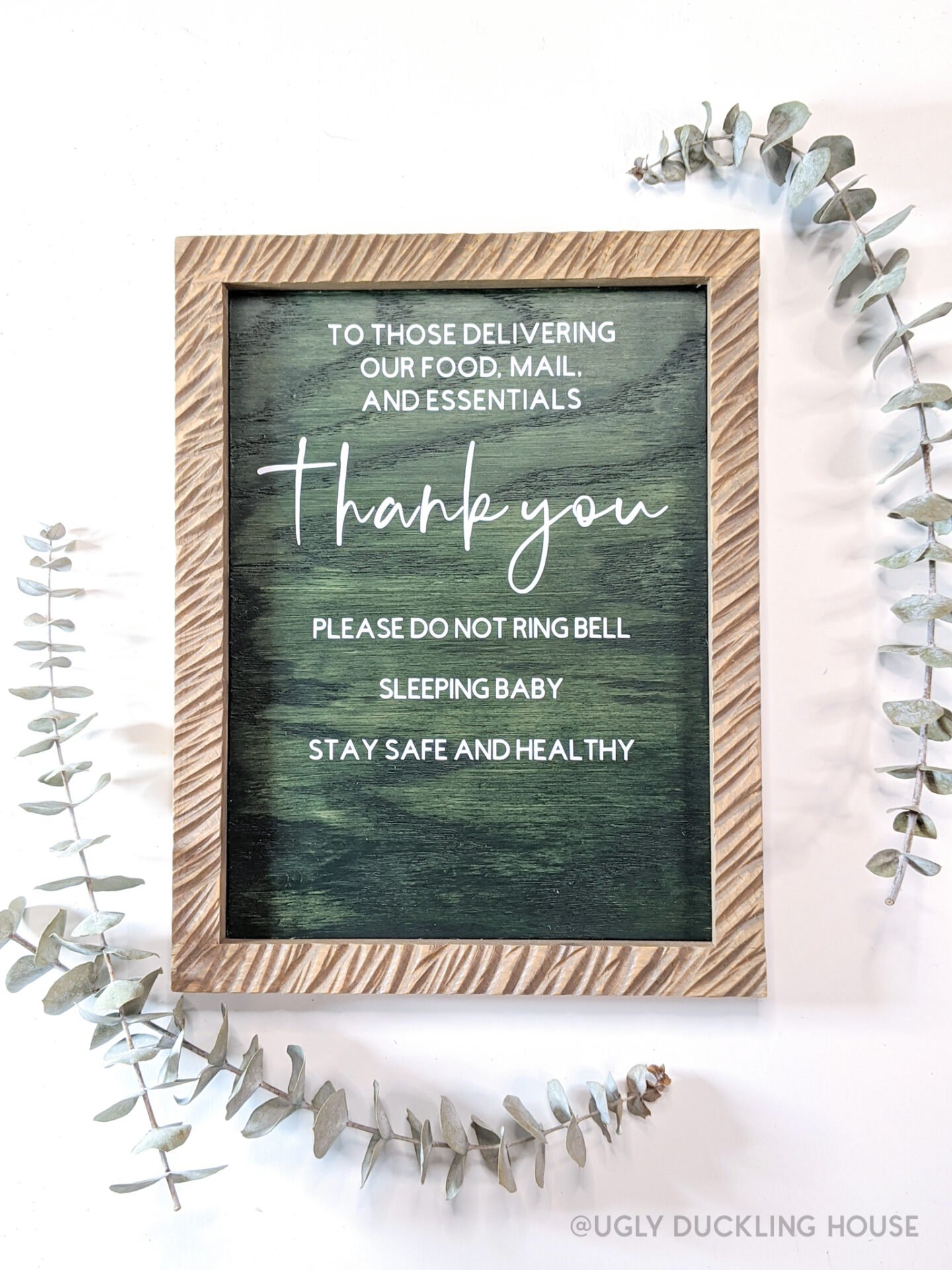 thank you doorbell sign - Ugly Duckling House