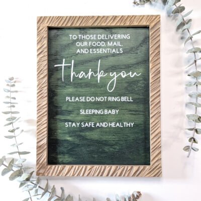 thank you doorbell sign - Ugly Duckling House