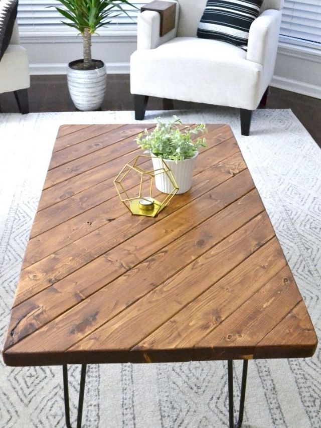 EASY HAIRPIN LEG COFFEE TABLE DIY • Ugly Duckling House