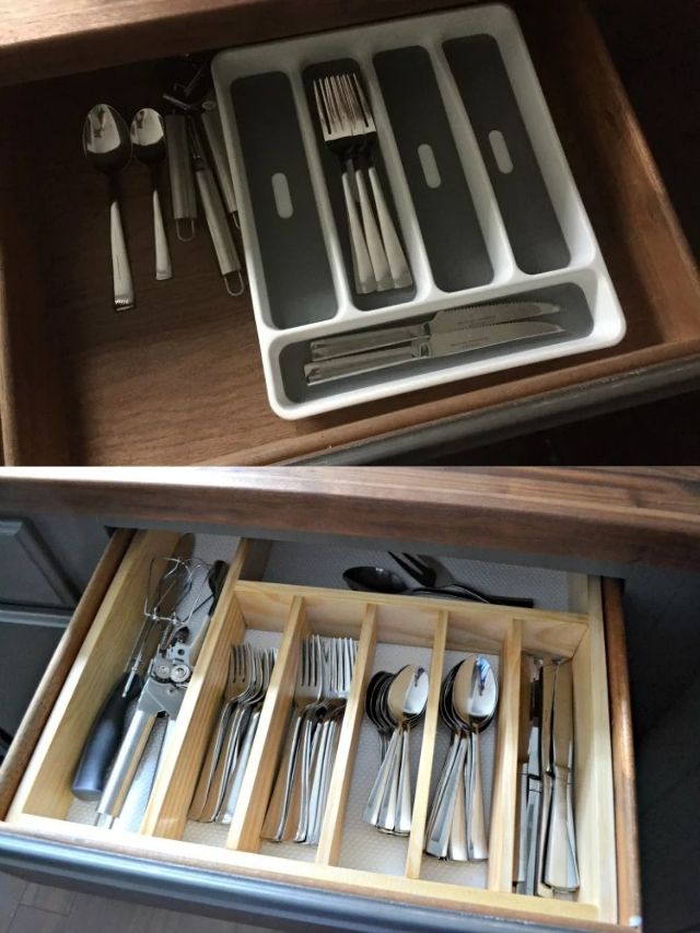 DIY SILVERWARE DRAWER ORGANIZER • Ugly Duckling House