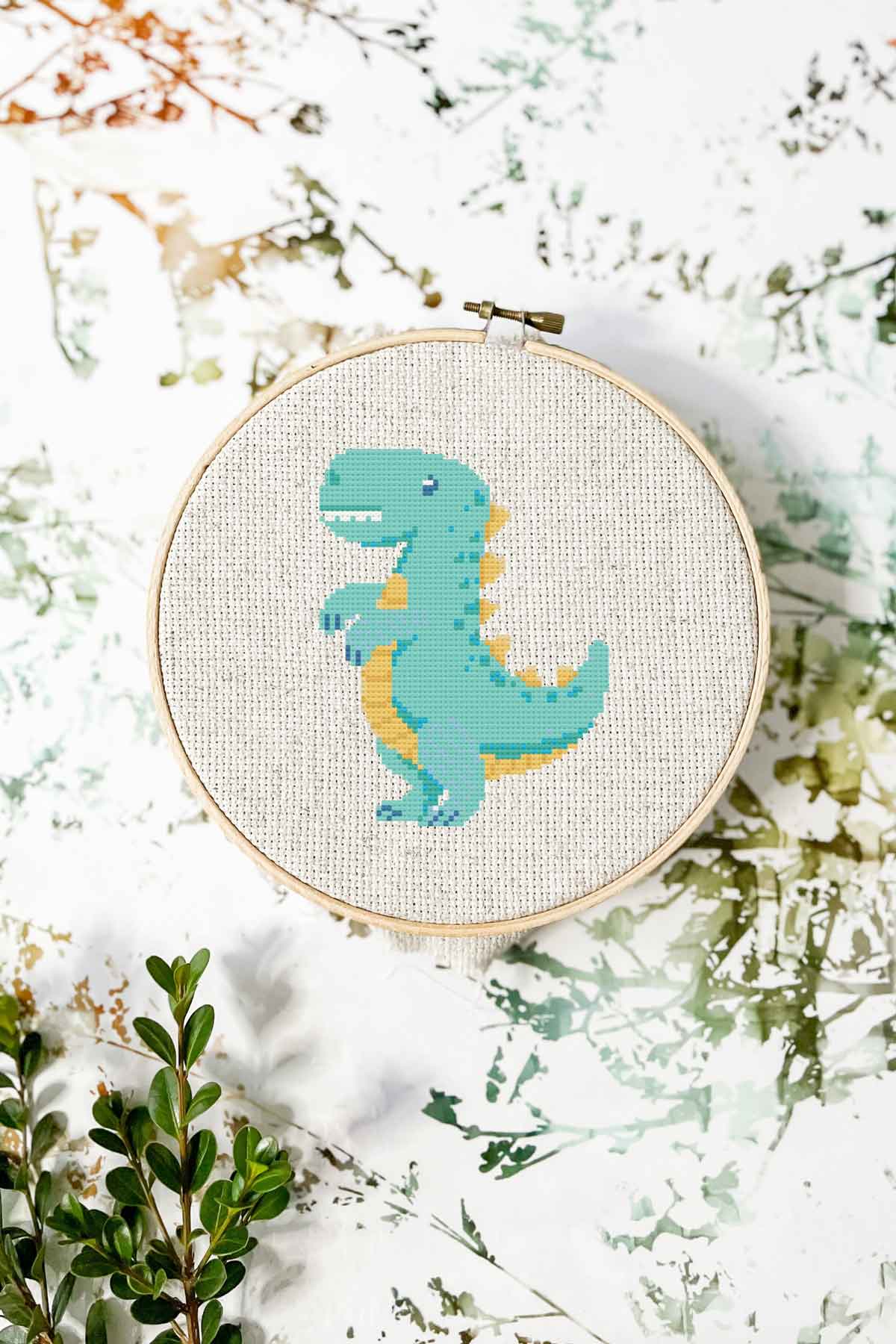 Dinosaur cross stitch