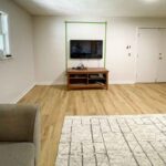 basement apartment progress with new LVP flooring